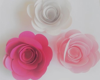 Large paper Roses - set of 4
