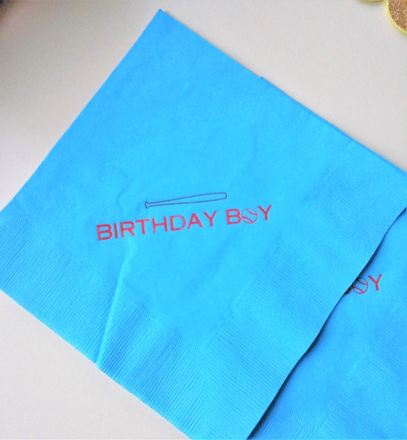 Baseball birthday napkins set of 25
