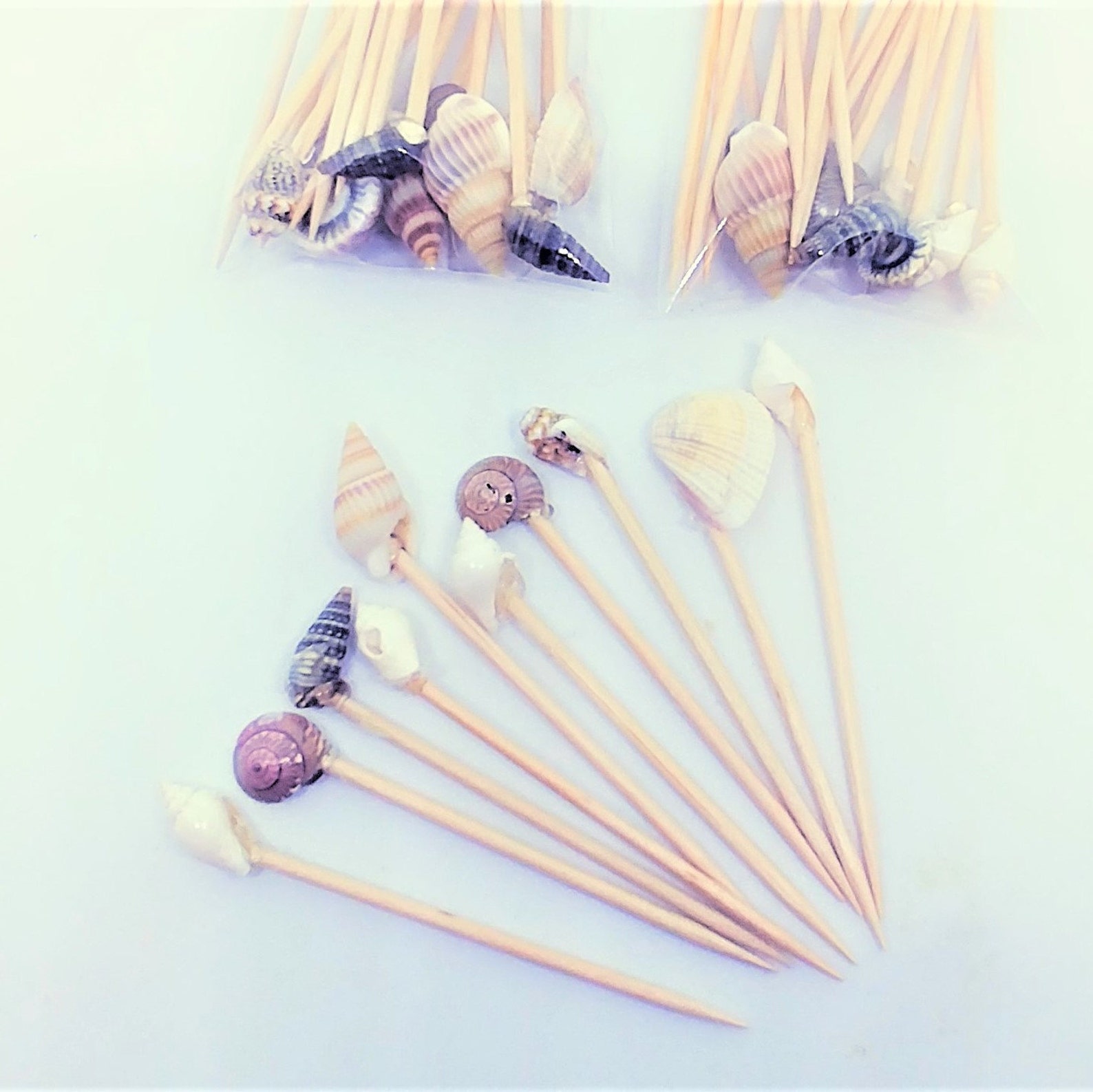 Shell Cocktail Toothpicks Set of 50 Etsy