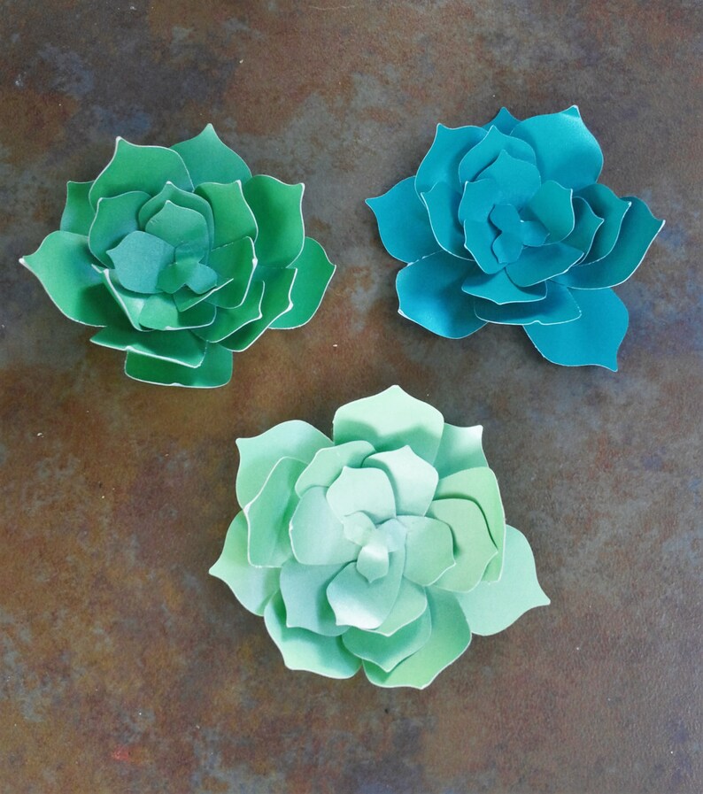 Paper succulents set of 5 image 3