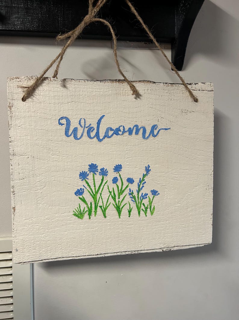 Spring Welcome Sign - Flowers - Etsy