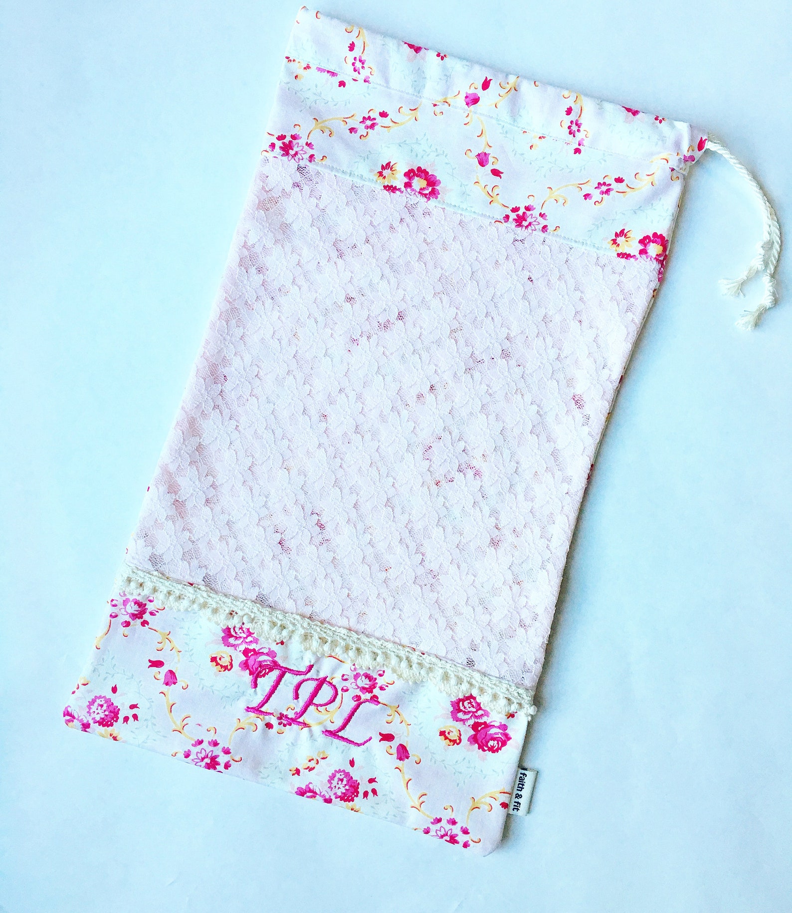 pointe shoe bag, ballet shoe bag, dance bag, red, floral, ballerina bag