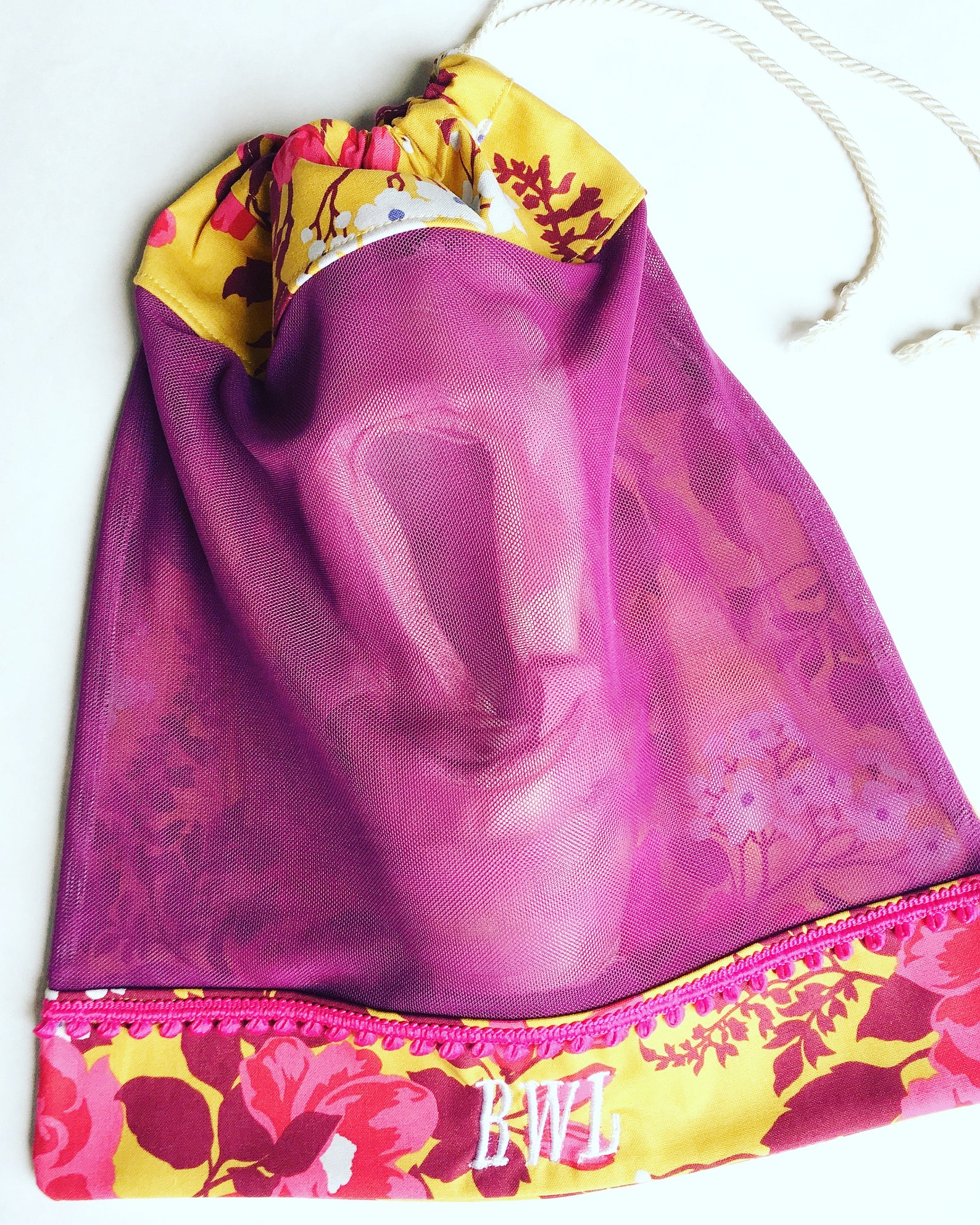 pointe shoe bag, ballet shoe bag, dance bag purple, yellow, ballerina bag