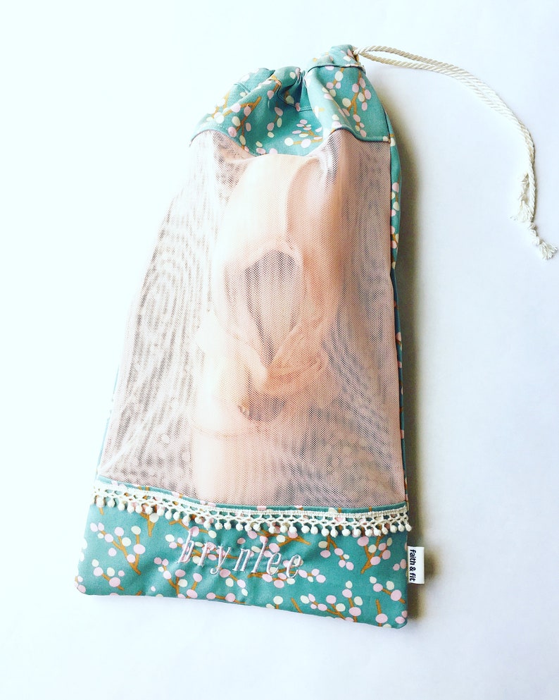 Pointe Shoe Bag Ballet Shoe Bag Dance Bag Pink Gold Etsy