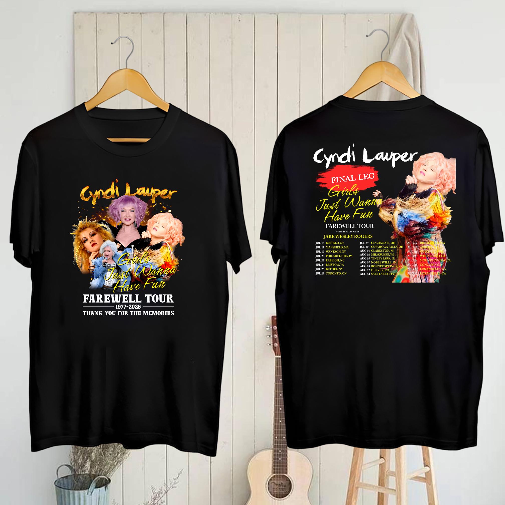 【未使用品】Cyndi Lauper Farewell Tour Tシャツ S Cyndi Lauper Girl Just Wanna Have Fun Farewell Tour 2025 T