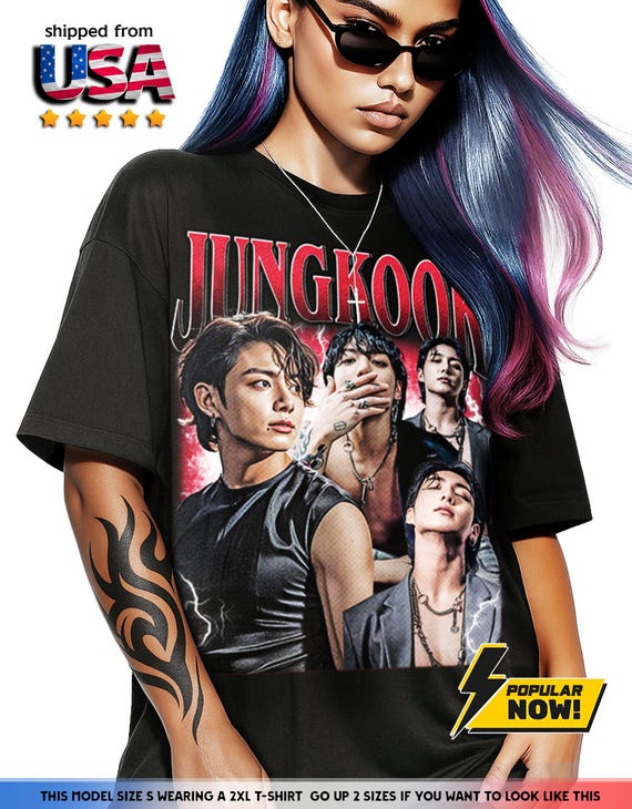 Jungkook Face T-shirt, Unisex Crewneck Tee - Etsy