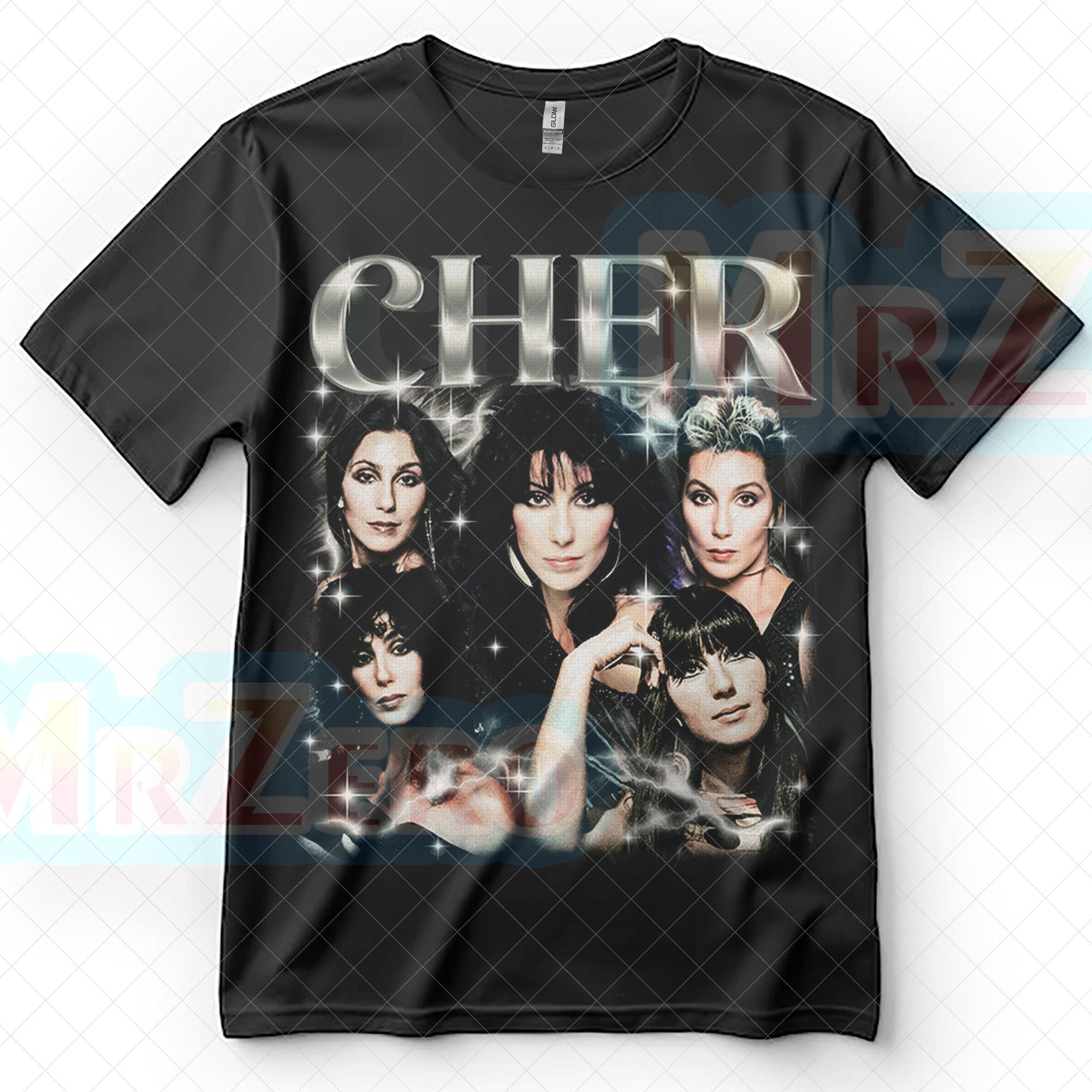 アイドル 90s vintage tour CHER T-shirt / size/ XL Vtg 1990 Cher Heart of Stone Tour Concert T-shirt Black XL