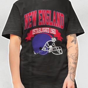 Vintage 1960 New England Football T-Shirt unisex adult , youth tee, sweatshirt