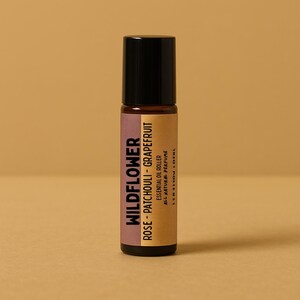 Wildflower Essential Oil Roller – Natural Roll-On Perfume with Rose, Patchouli & Grapefruit