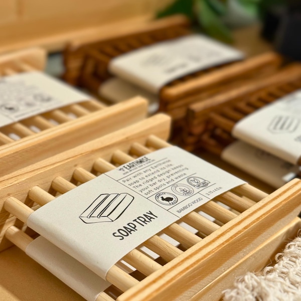Earthwise Wooden Soap Tray | Slatted Soap Dish with Drainage
