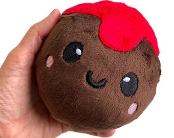 Stuffed Meatball Plush Toy | Spaghetti and Meatballs | Kawaii Meatball | Cute Meatball Plushie | Meatball Stuffie | New Baby Gift | Washable