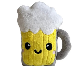 Beer Plush Toy | Pilsner Stuffed Beer | Gifts for Beer Lovers | Bartender Gift | Barback Gift | Mixology | Stout Kawaii Plushie |  Beer Mug