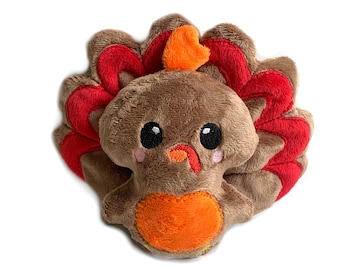 Turkey Plush | Stuffed Turkey Toy | Thanksgiving Decor | Cute Kawaii Plushie | Turkey Centerpiece | Gifts for Her | Gifts for Him | New Baby