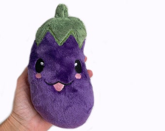 Eggplant | Aubergine | Kawaii Plush Toy | Eggplant Plush Toy | Gifts Under 20 | Gifts for Her | Gifts for Him | Kawaii Eggplant | Playfood