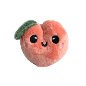 Peach Plushie | Stuffed Peach Toy | Kawaii Cute Playfood | Stocking Stuffer | Gifts Under 20 | Plush Peach Pretend Play | New Baby Gift