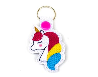 Unicorn Keychain | Unicorn | Unicorn Stocking Stuffer | Gifts Under 10 | Secret Santa Gift | Unicorn Zipper Pull | Teen Gift | Gift for Her