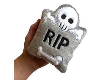 Tombstone Plush Toy | Mortician Gift | Funeral Director | Gravestone | Halloween Toy | Gifts for Him | Gifts for Her | Headstone