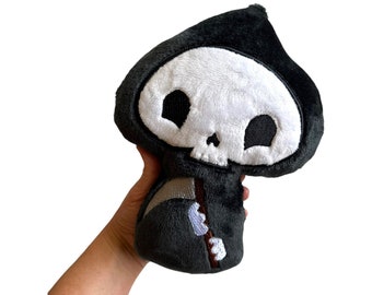 LARGE Grim Reaper | Death Plush Toy | Funeral Director Gift | Halloween Plush | Halloween Decor | Mortician Gift | Funeral Gift | Goth Gift