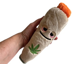 Joint Plush Toy | Stuffed Cannabis Weed Blunt | Stoner Gift | Gag Gift | Cute Kawaii Stuffie | Marijuana Plushie |  Gift for Potheads |