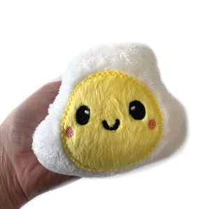 Stuffed Egg Plush Toy | Egg Stuffie | Breakfast Plush | Nerd Gift | Fried Egg Plush | Kawaii Egg | New Baby Gift | Gifts Under 20