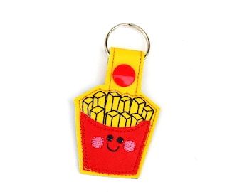 French Fries Keychain | Fries Key Chain | Fries Keychain | BFF Gift | Best Friend Gift | Secret Santa Gift | White Elephant Gift | Kawaii