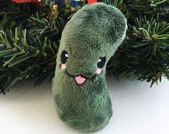 Christmas Pickle Ornament | Plush Ornament | Kawaii Christmas | Gifts under 20 | Gag Gift | Plush Pickle | Stuffed Pickle Ornament