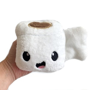 Kawaii Toilet Paper Plush: Embroidered Loo Paper Gag Gift