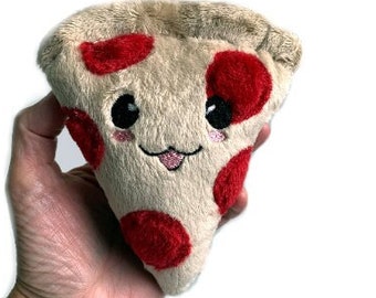 Pizza Stuffed Plush | Playfood | Pretend Pizza Toy | Kawaii Pizza Pie | Cute Food Plush | New Baby Gift | Pepperoni Pizza | Pizza Plushie