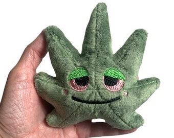 Plush Marijuana | Cannabis Plush Toy | Cute Kawaii Weed | Stoner Gift | Marijuana Leaf Plush | Funny Gifts | 420 Devils Lettuce | Pot Plush