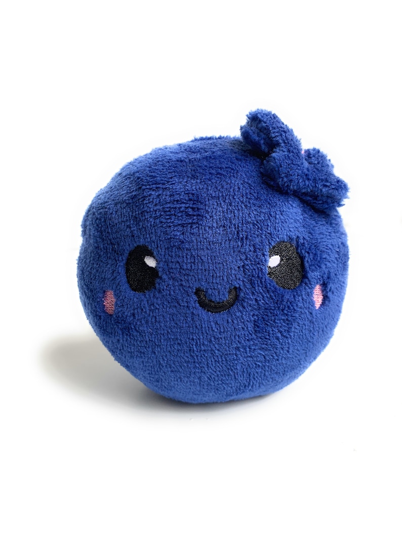 Blueberry Plush Stuffed Toy Cute Kawaii Fruit Vegetable Etsy