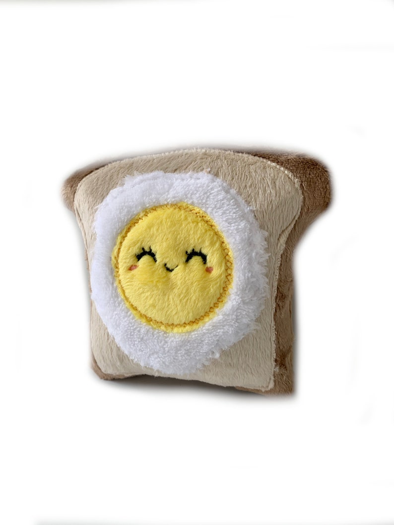 Egg Toast Plush Cute Kawaii Stuffed Toast Fried Egg Plush | Etsy