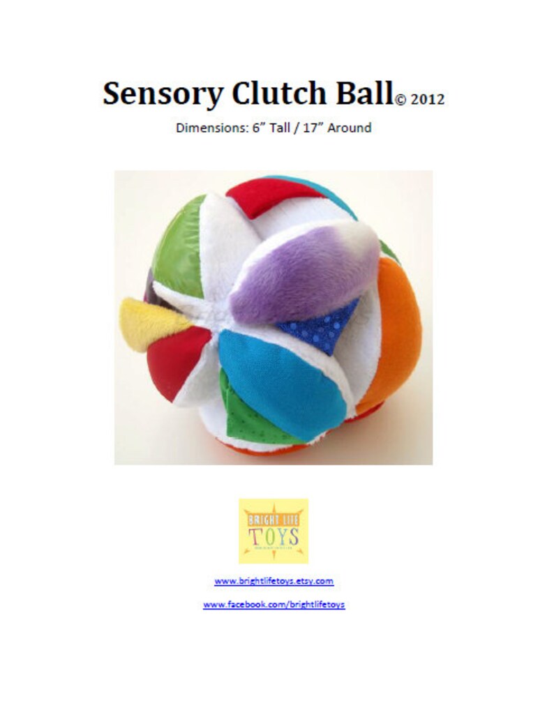PATTERN Sensory Clutch Ball Sewing Pattern Etsy