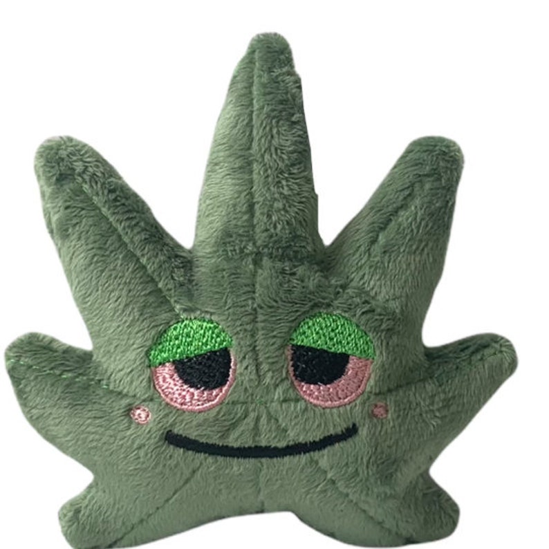 Plush Marijuana Cannabis Plush Toy Cute Kawaii Weed Stoner Gift Marijuana Leaf Plush Funny Gifts 420 Devils Lettuce Pot Plush image 4