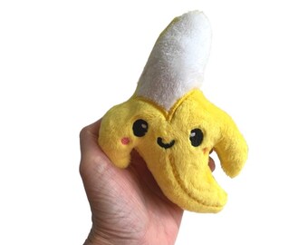 Banana Plush Toy | Stuffed Banana | Pretend Food | Playfood | Cute Kawaii Gift | Gifts Under 20 | Gifts for Her | Gifts for Him | New Baby