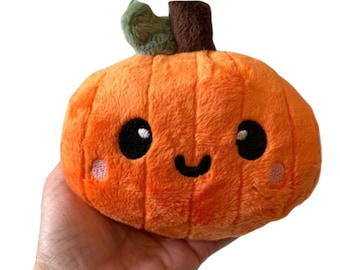 Plush Pumpkin | Stuffed Pumpkin Plush | Halloween Decor | Stuffie Halloween Pumpkin | Jackolantern Plush | Punkin | Toy Pumpkin | Playfood