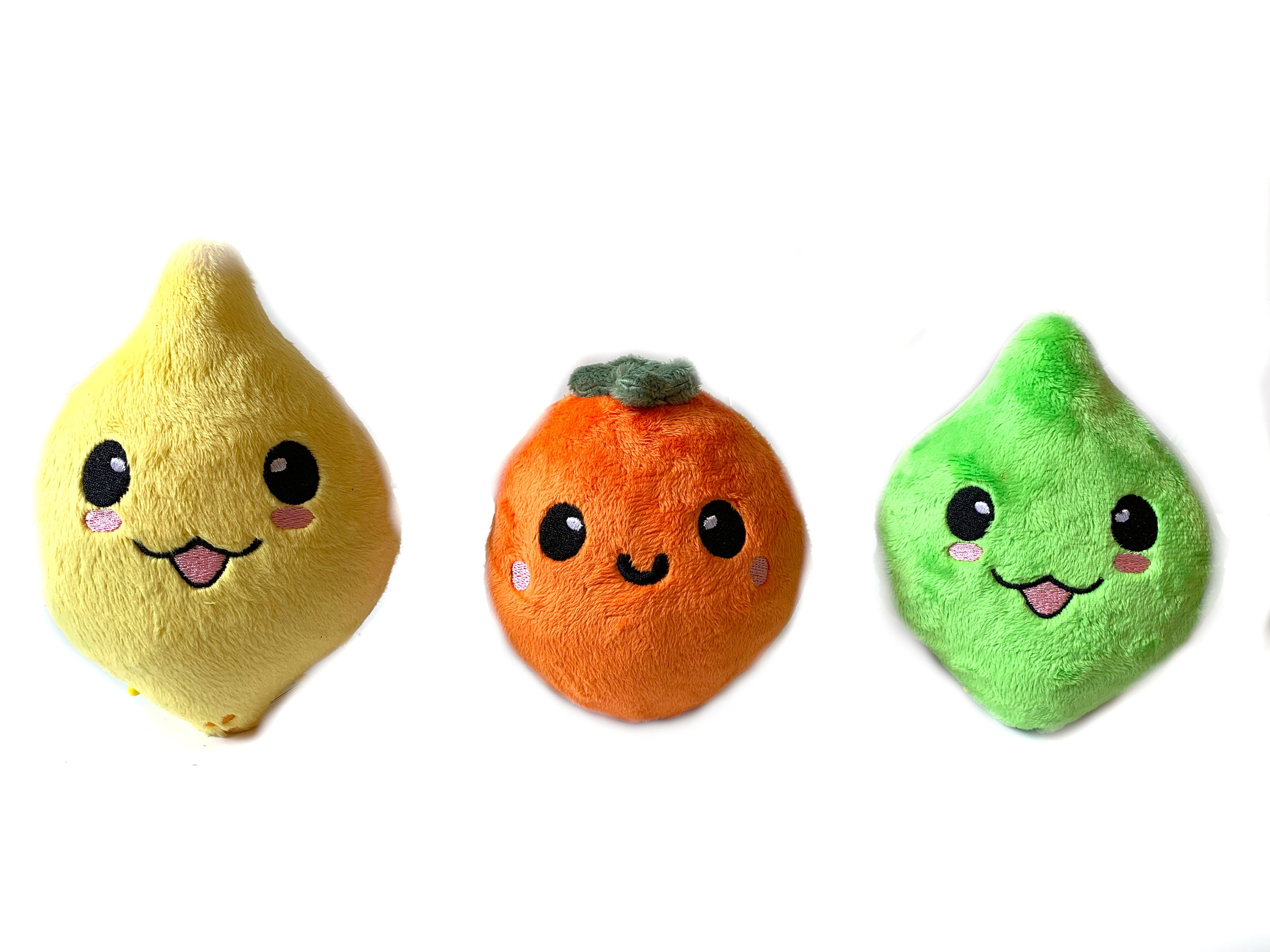 LIMELIME♡ Kawaii Lime Plushie: Embroidered Citrus Stuffed Toy - Etsy