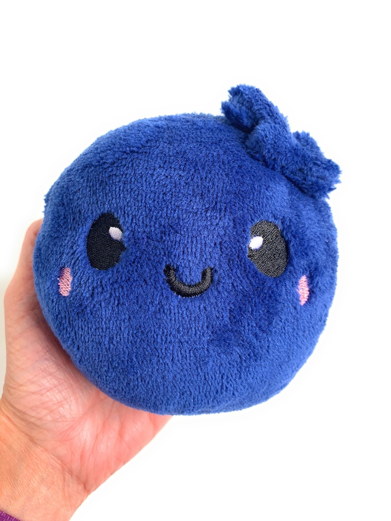 Blueberry Plush Stuffed Toy Cute Kawaii Fruit Vegetable Etsy