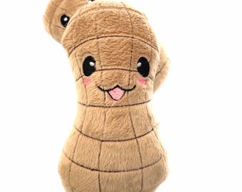 Peluche Cacahuète 15 Cm – Souriante Et Mignonne – Coton PP – Cadeau Anniversaire Ou Saint-Valentin – Déco Et Câlin