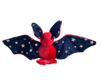 Plush Bat | Stuffed Toy | Kawaii Bat | Stuffed Bat Plush | Flying Fox | Gifts for Her | Gifts for Him | Rainbow | Pride | Gifts for Kids