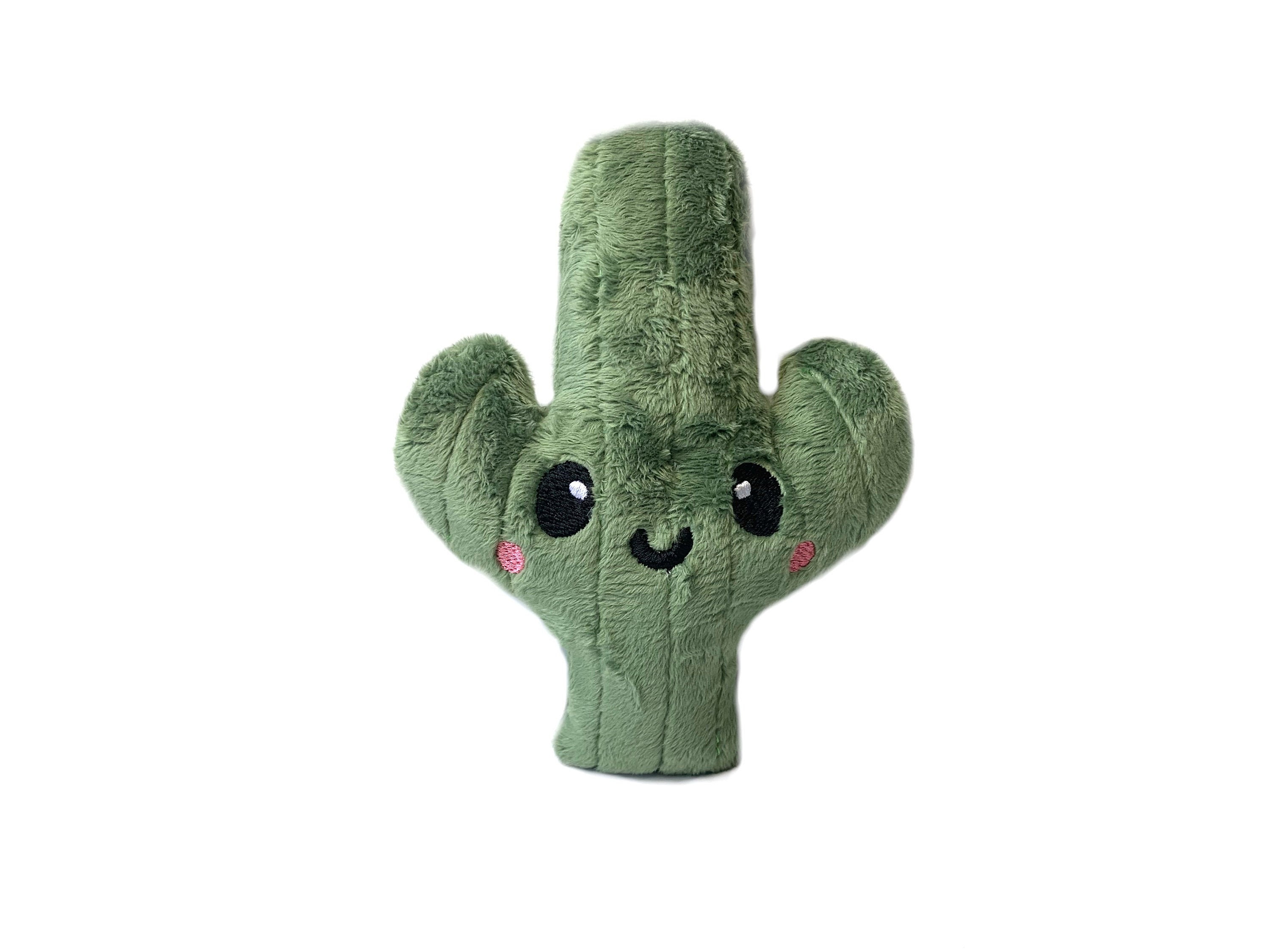 ミンキーサボテンぬいぐるみ：刺繍入りかわいい多肉植物ぬいぐるみ