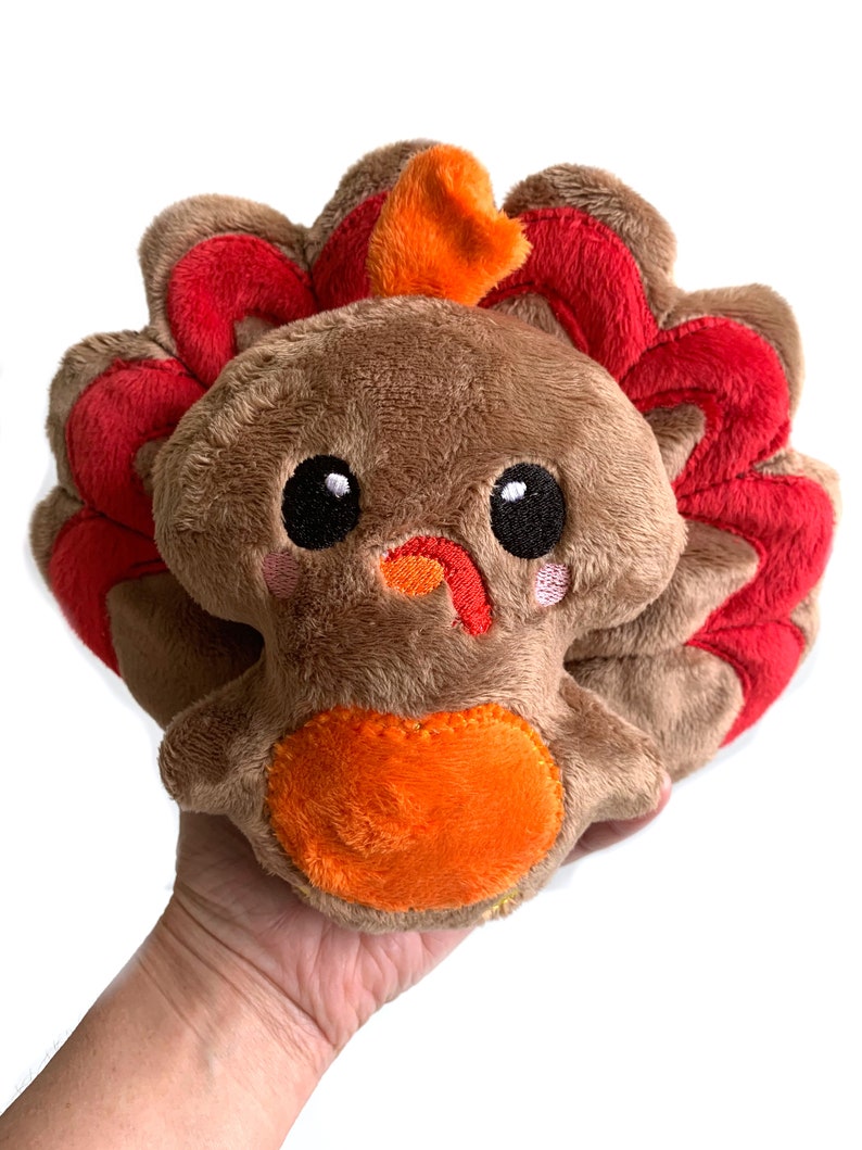 Turkey Plush Stuffed Turkey Toy Thanksgiving Decor Cute Etsy