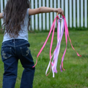 Waldorf Hand Kite Rainbow Ribbon Runner Birthday Party Favors Eco-Friendly Toy Wooden Toy Gifts Under 10 Kids Party Favors image 5