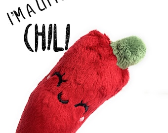 Chili Pepper Plush Toy | Kawaii Stuffed Plush | Gift for Gardeners | Gifts Under 20 | Pepper Plush Toy | Playfood | Vegetable Plush