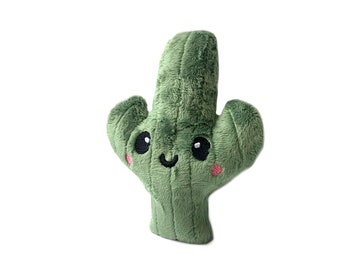 ミンキーサボテンぬいぐるみ：刺繍入りかわいい多肉植物ぬいぐるみ