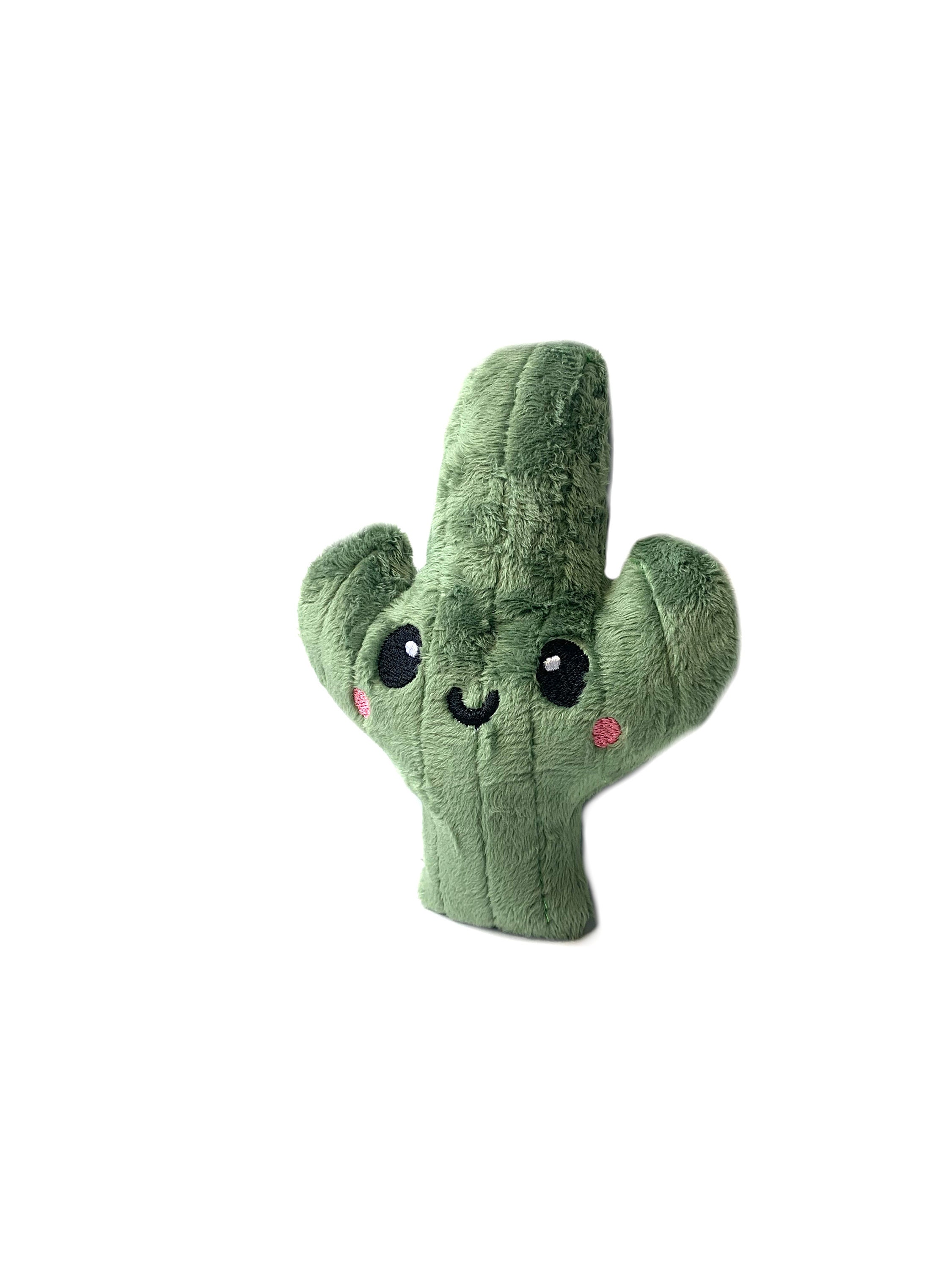 ミンキーサボテンぬいぐるみ：刺繍入りかわいい多肉植物ぬいぐるみ