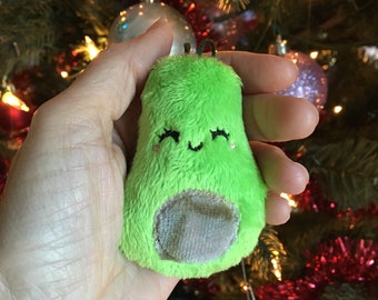 Avocado Ornament | Christmas Decoration | Kawaii Avocado Decor | Christmas Tree Ornament | Nerd Gift | Gift for Him | Gifts Under 15 |