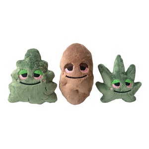 Plush Marijuana Cannabis Plush Toy Cute Kawaii Weed Stoner Gift Marijuana Leaf Plush Funny Gifts 420 Devils Lettuce Pot Plush image 6