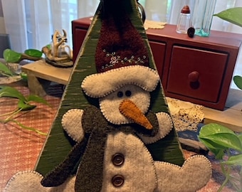 Moe - Modello per pupazzo di neve seduto di lana