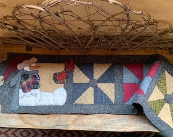 Abner and Tweet - Pattern for 12-inch by 42-inch woolen runner