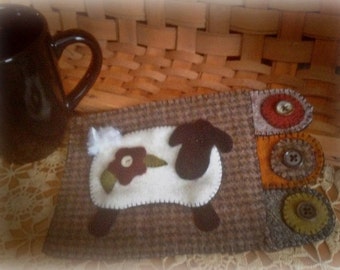 Wooly Willy Mug Rug - ePattern